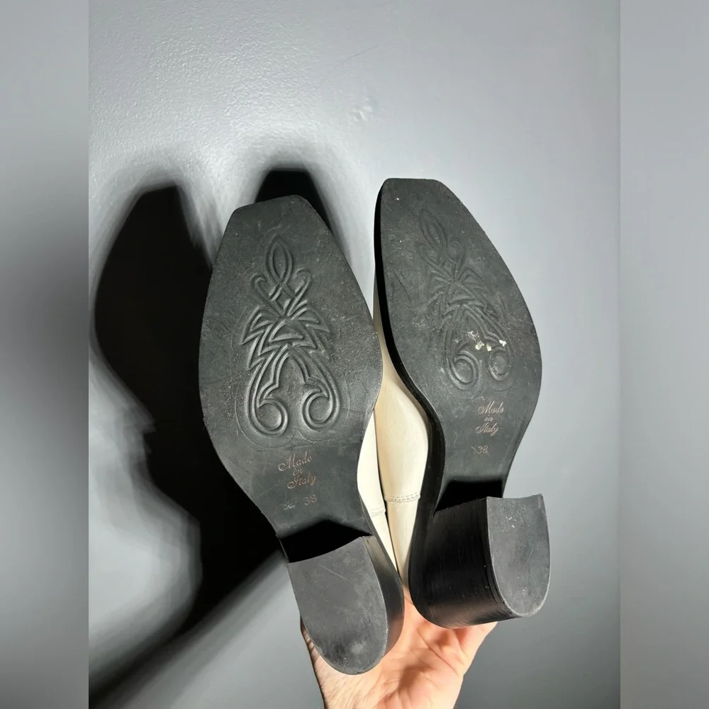 Free People Huntley High Ankle Western Boots in Bone Size EU 38 - Picture 5 of 10